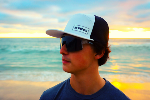 White & Black Water and Sweat Repellent Snapback Hat