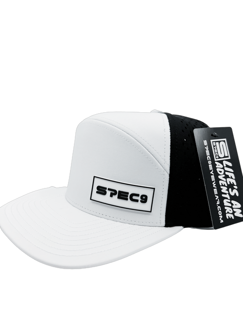 White & Black Water and Sweat Repellent Snapback Hat