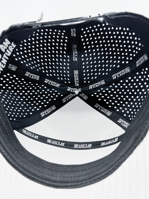 White & Black Water and Sweat Repellent Snapback Hat